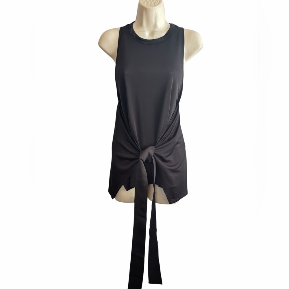 Ted Baker EVEAH 2 Black Halter Tunic Top Sleeveless Draped Asymmetric Blouse NEW - Picture 2 of 16
